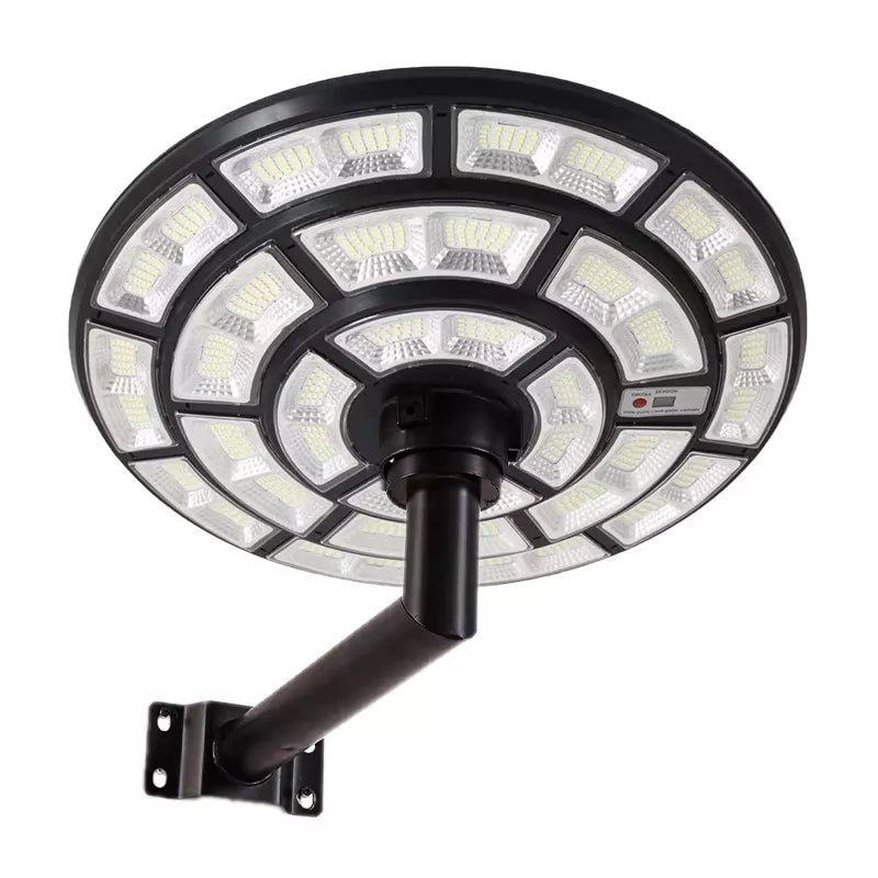 2500W Solar Outdoor Light Round 360° Wide Angle UFO Garden Pole And Wall Street Lights with Remote