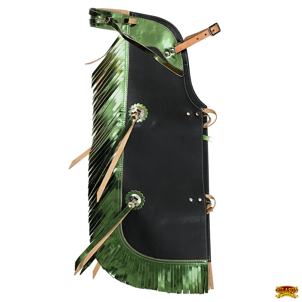 Hilason Junior Youth Bull Riding Pro Rodeo Leather Protective Vest Chaps