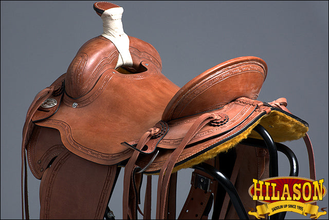 Western Horse Saddle American Leather Ranch Roping Trail Hilason Mahogany