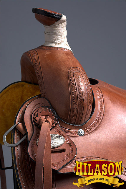 Western Horse Saddle American Leather Ranch Roping Trail Hilason Mahogany