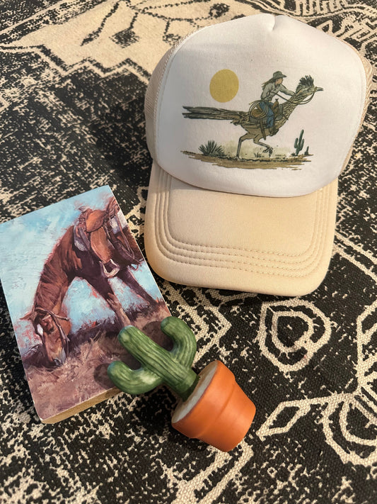 Cowgirl Roadrunner Trucker Hat