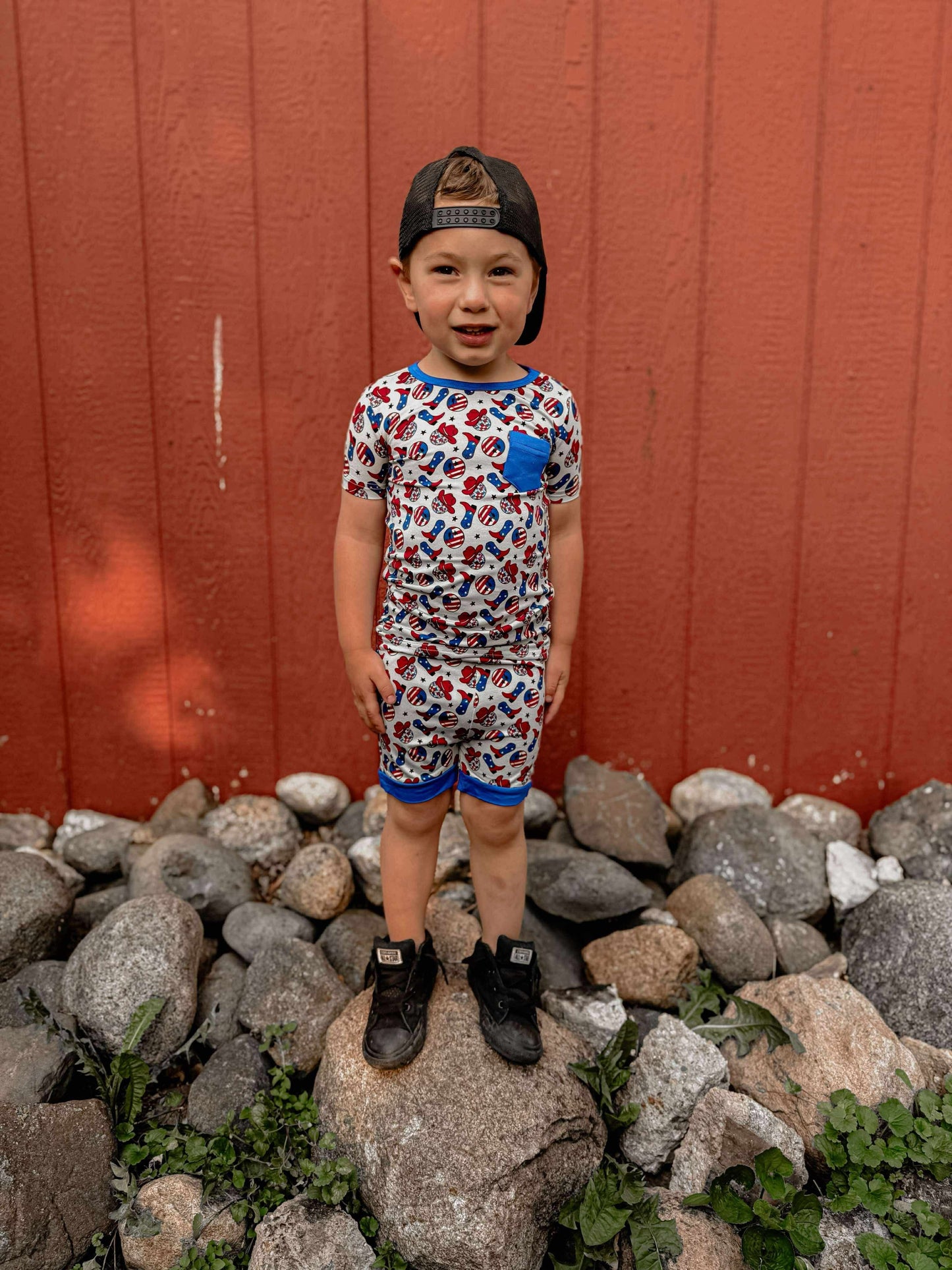 Party In The USA Bamboo Sleep Short Set