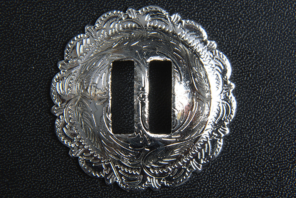 1.25 Inch HILASON Western Screw Back Concho Bright Silver Sadlde Saddle & Tack