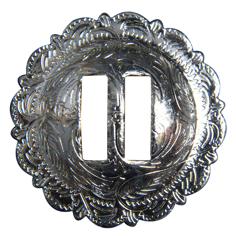 1.25 Inch HILASON Western Screw Back Concho Bright Silver Sadlde Saddle & Tack