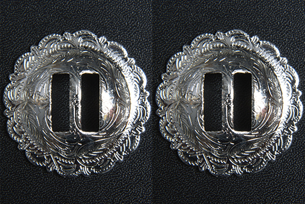 1.25 Inch HILASON Western Screw Back Concho Bright Silver Sadlde Saddle & Tack