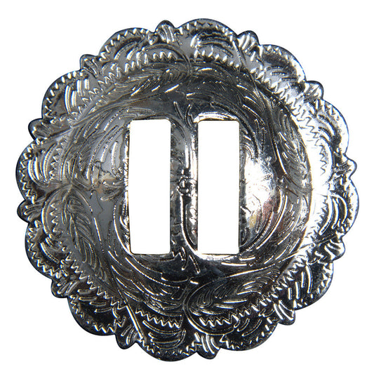 1.25 Inch HILASON Western Screw Back Concho Bright Silver Sadlde Saddle & Tack