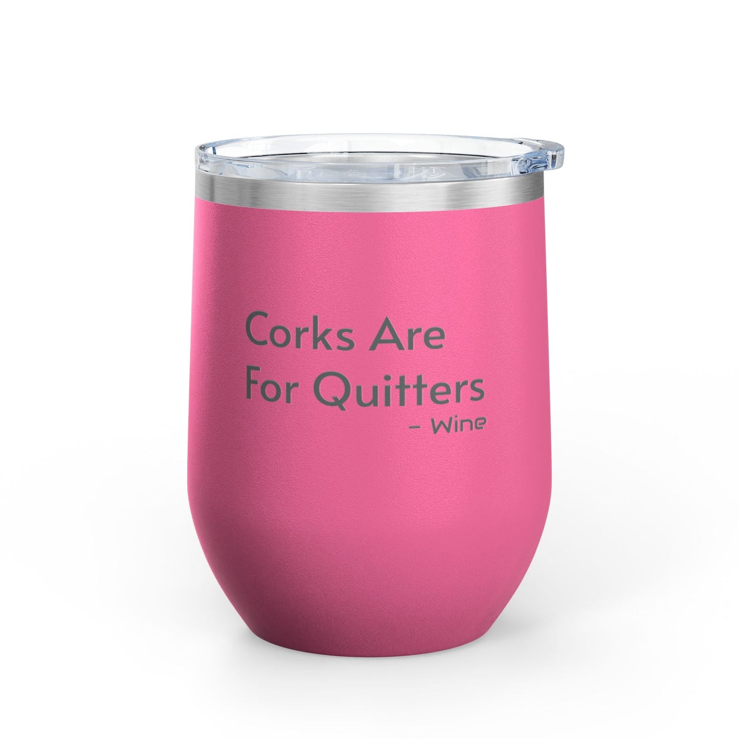 Wine Tumbler, 12oz - Corks/Quitters - Pastels