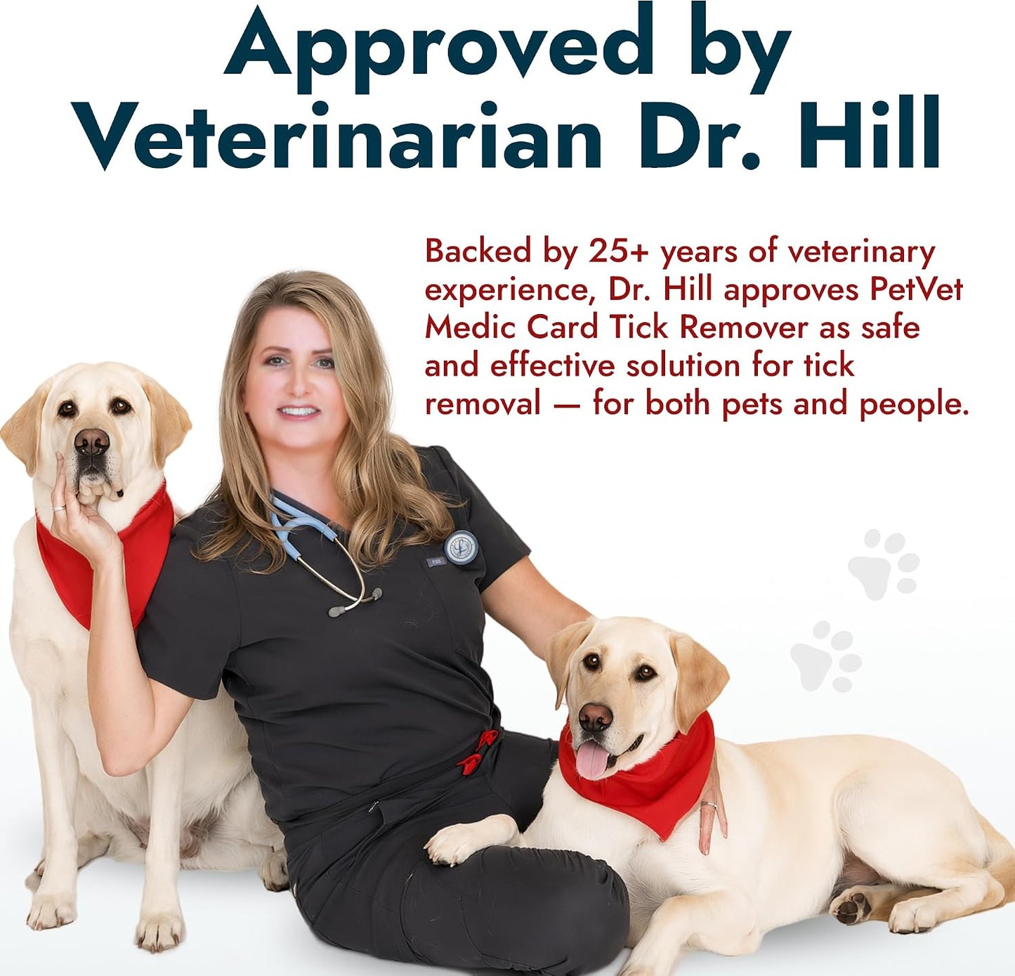 PetVet Medic Tick Remover Card 3-Pack for Dogs & Cats – Wallet-Sized Tick Removal Tool with Built-In Magnifier & Instruction Guide