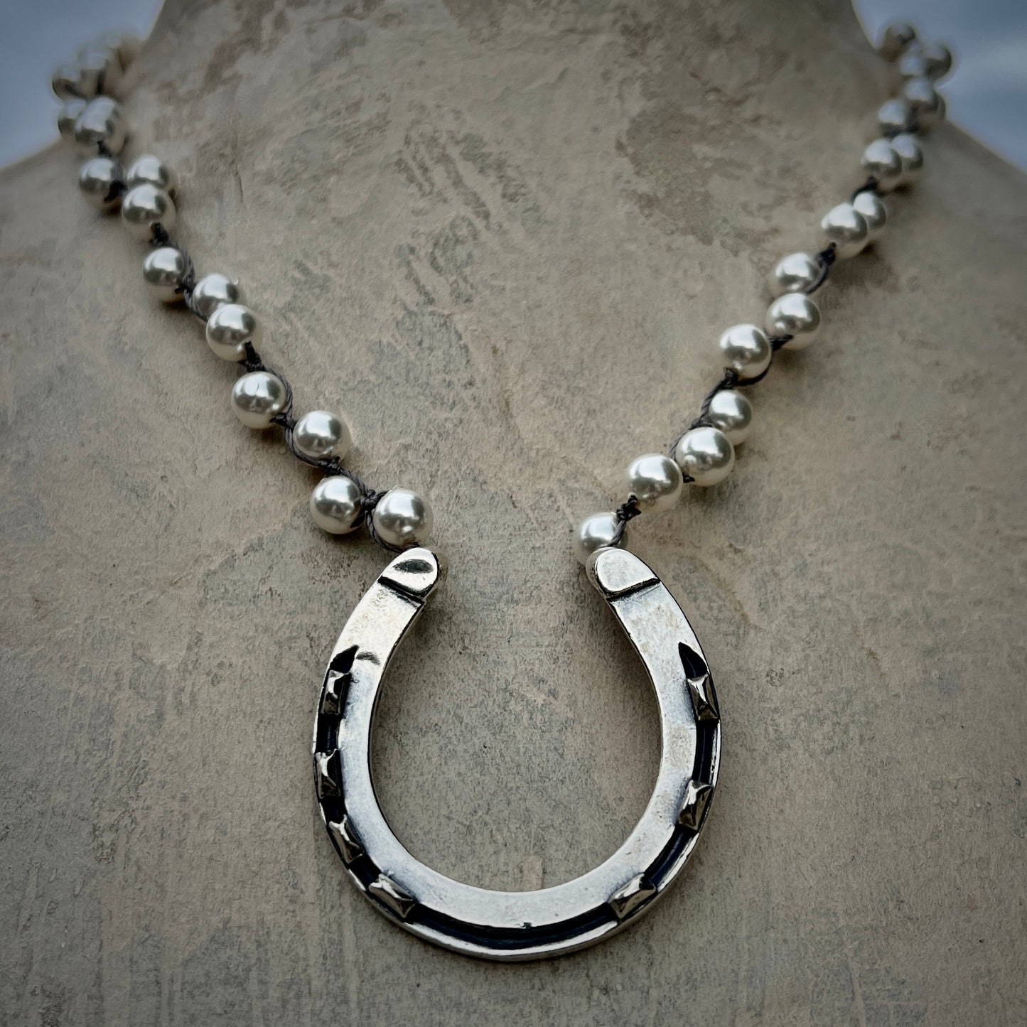 Solid Luck on Pearl Necklace