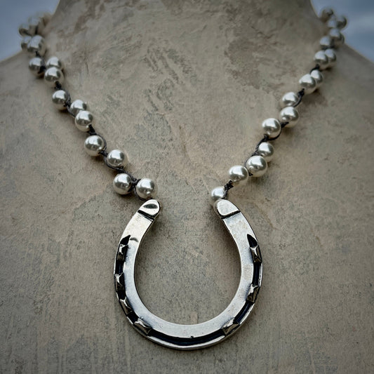 Solid Luck on Pearl Necklace