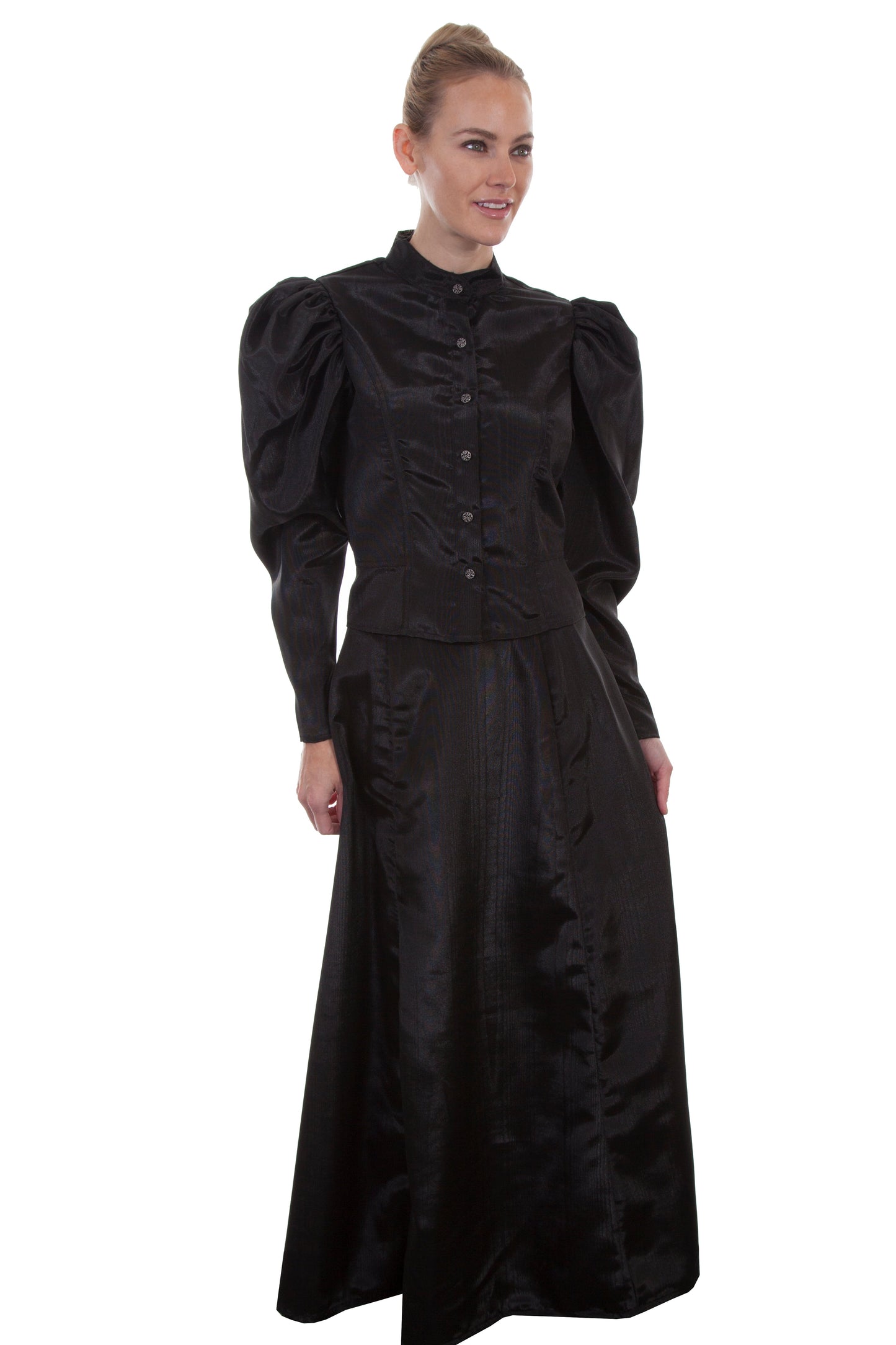 Moire Tie Back Blouse - 738809