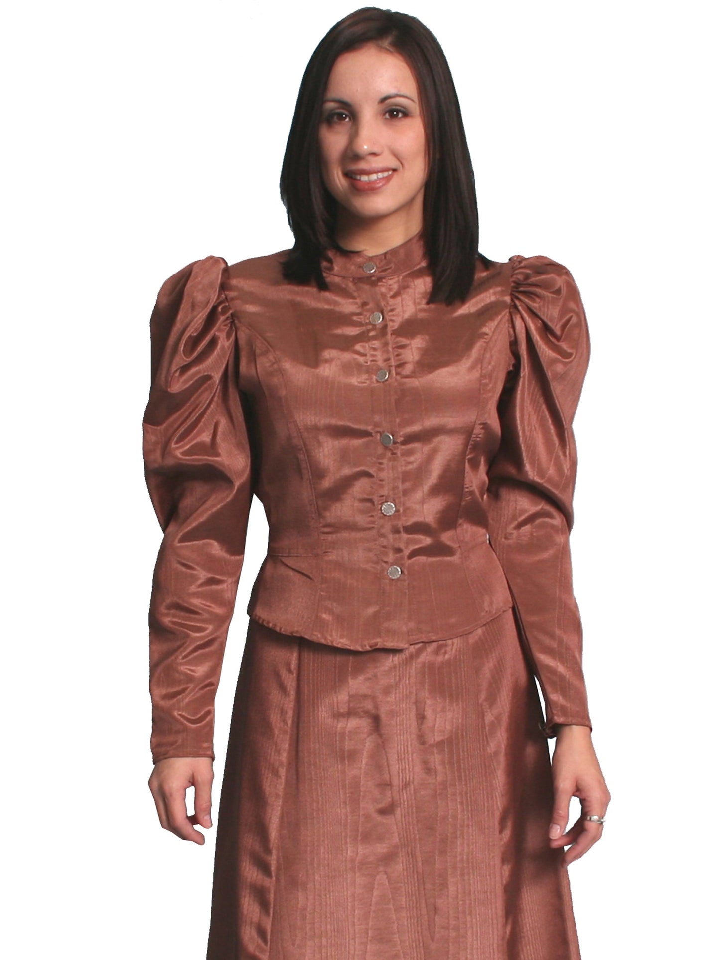 Moire Tie Back Blouse - 738809
