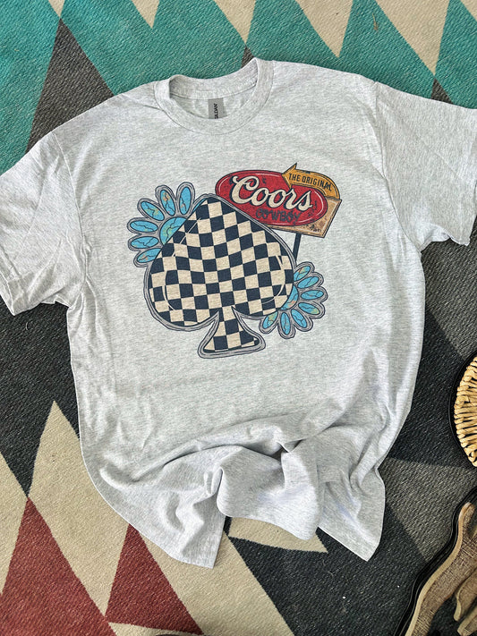 Checkered Spade TEE or CREWNECK