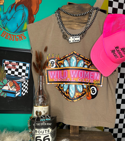 Wild Women Social Club Cropped Muscle Tank