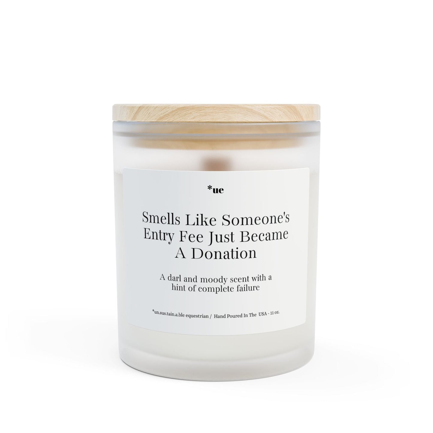 Frosted Glass Candle, 11oz - Entry Fee