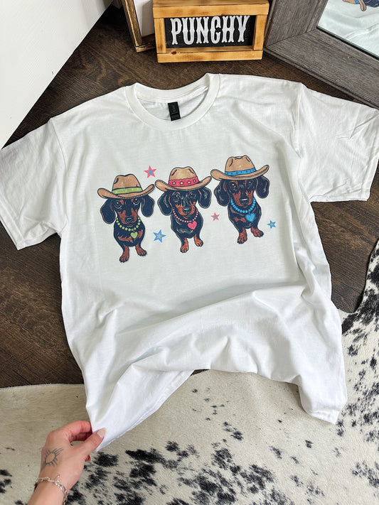 Western Weenie Dogs TEE or CREWNECK