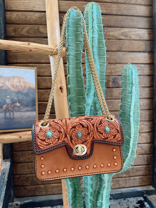 The Cowgirl Stadium Bag - Turquoise