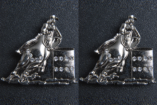 1 Pc Screw Back Concho 1.5 In Barrel Racer Nickle Plated Saddle Hilason