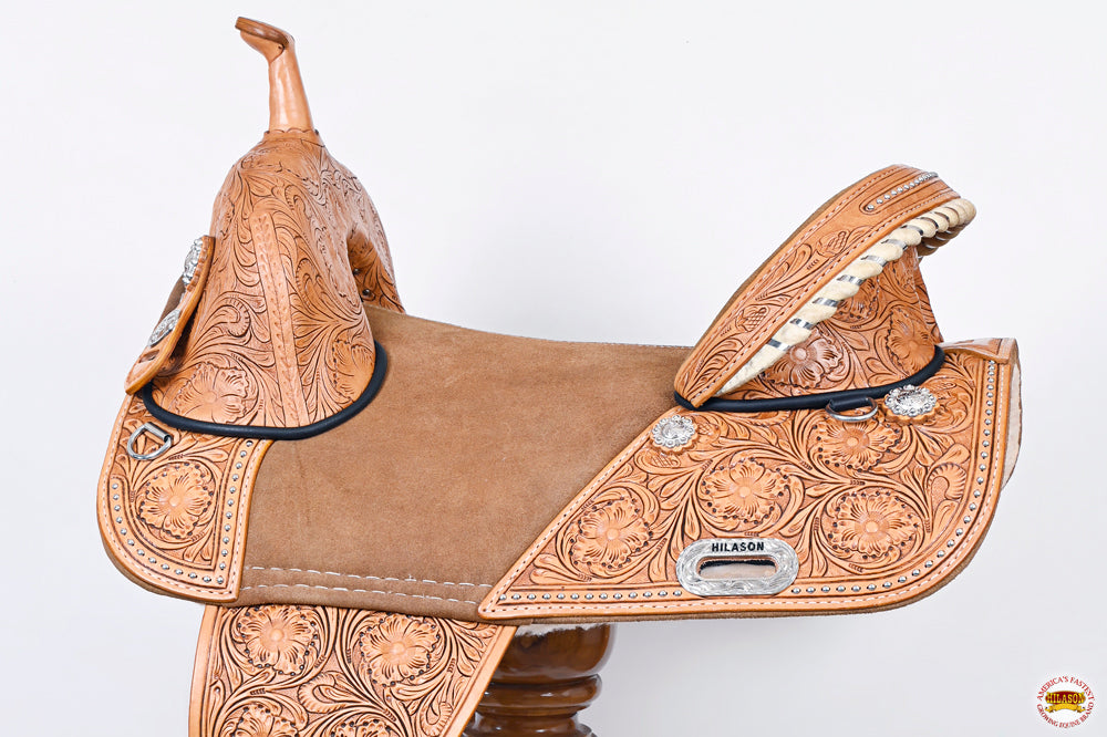 Hilason Western Horse Treeless Trail Barrel Saddle American Leather