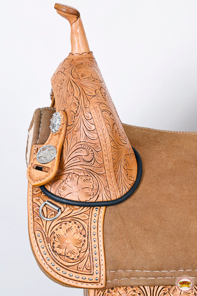 Hilason Western Horse Treeless Trail Barrel Saddle American Leather