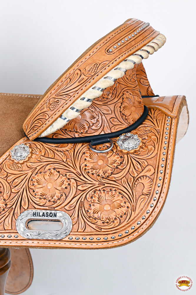Hilason Western Horse Treeless Trail Barrel Saddle American Leather