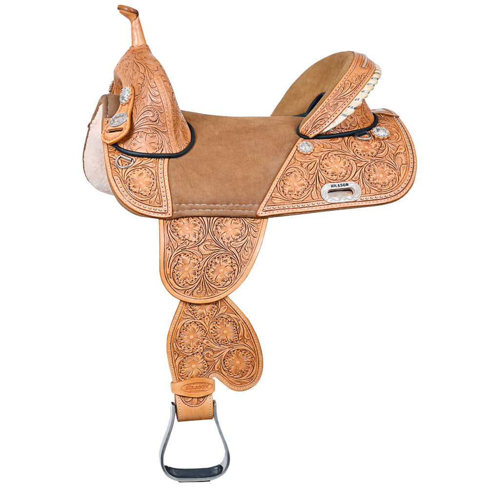 Hilason Western Horse Treeless Trail Barrel Saddle American Leather