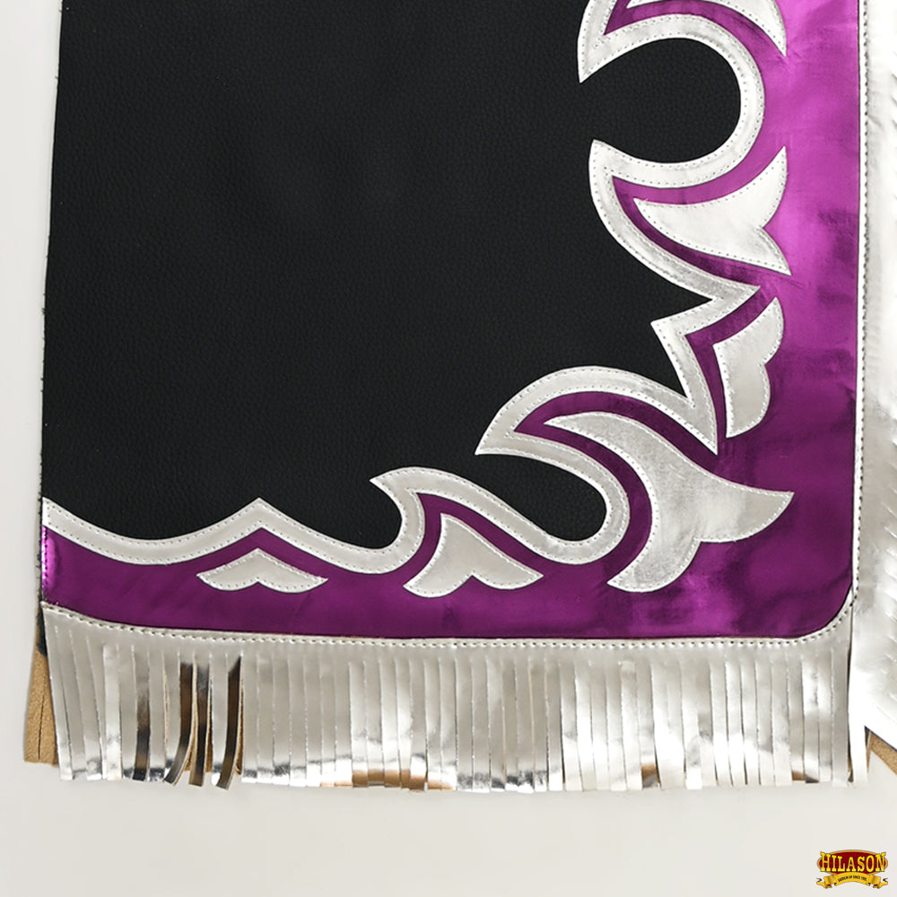 Hilason Handmade Genuine Leather Chaps Adult Handtooled Rodeo Bull Riding