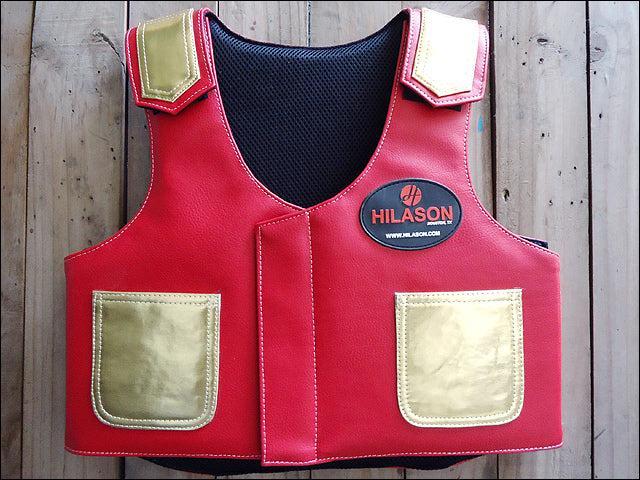 Hilason Kids Junior Youth Bull Riding Pro Rodeo Leather Protective Vest