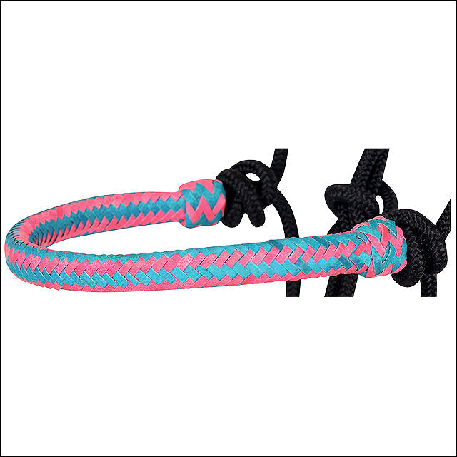 Classic Equine Horse Nylon Body Uv Resistent Rawhide Noseband Halter Turquoise