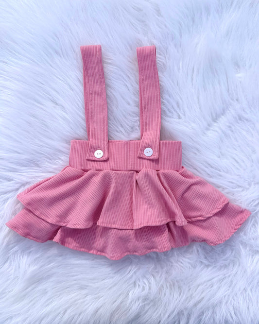 Pink suspender skirt  (FINAL SALE)
