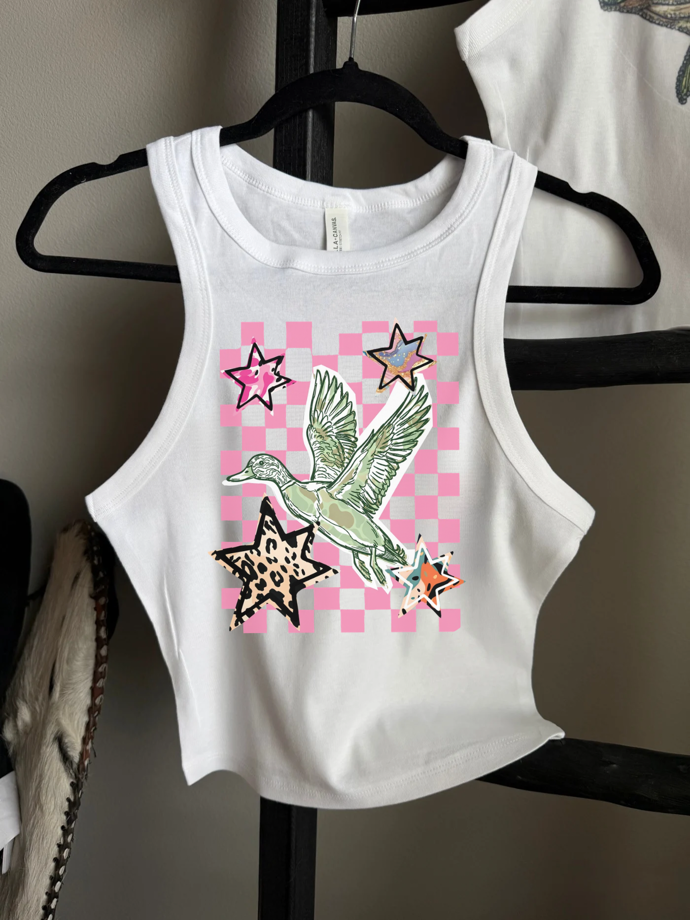 Pink Skies & Duck Vibes Cropped Tank