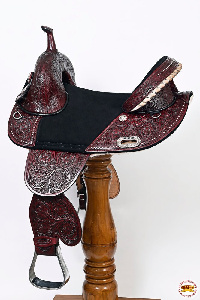 Hilason Western Horse Treeless Trail Barrel Saddle American Leather