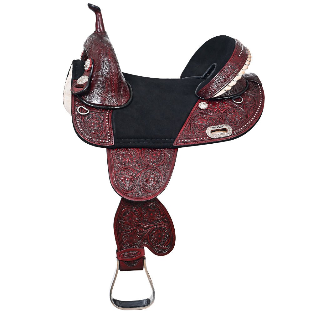 Hilason Western Horse Treeless Trail Barrel Saddle American Leather