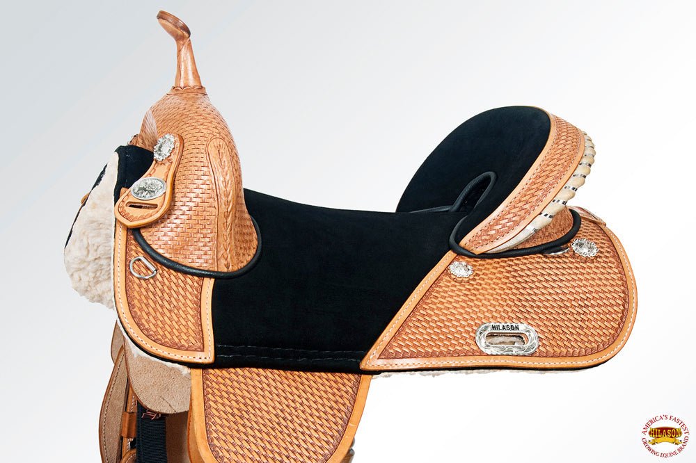 Hilason Western Horse Treeless Trail Barrel Saddle American Leather