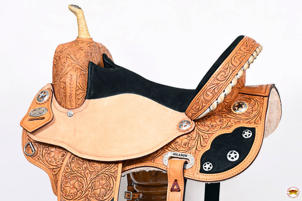 Western Horse Saddle American Leather Flex Trail Barrel Hilason