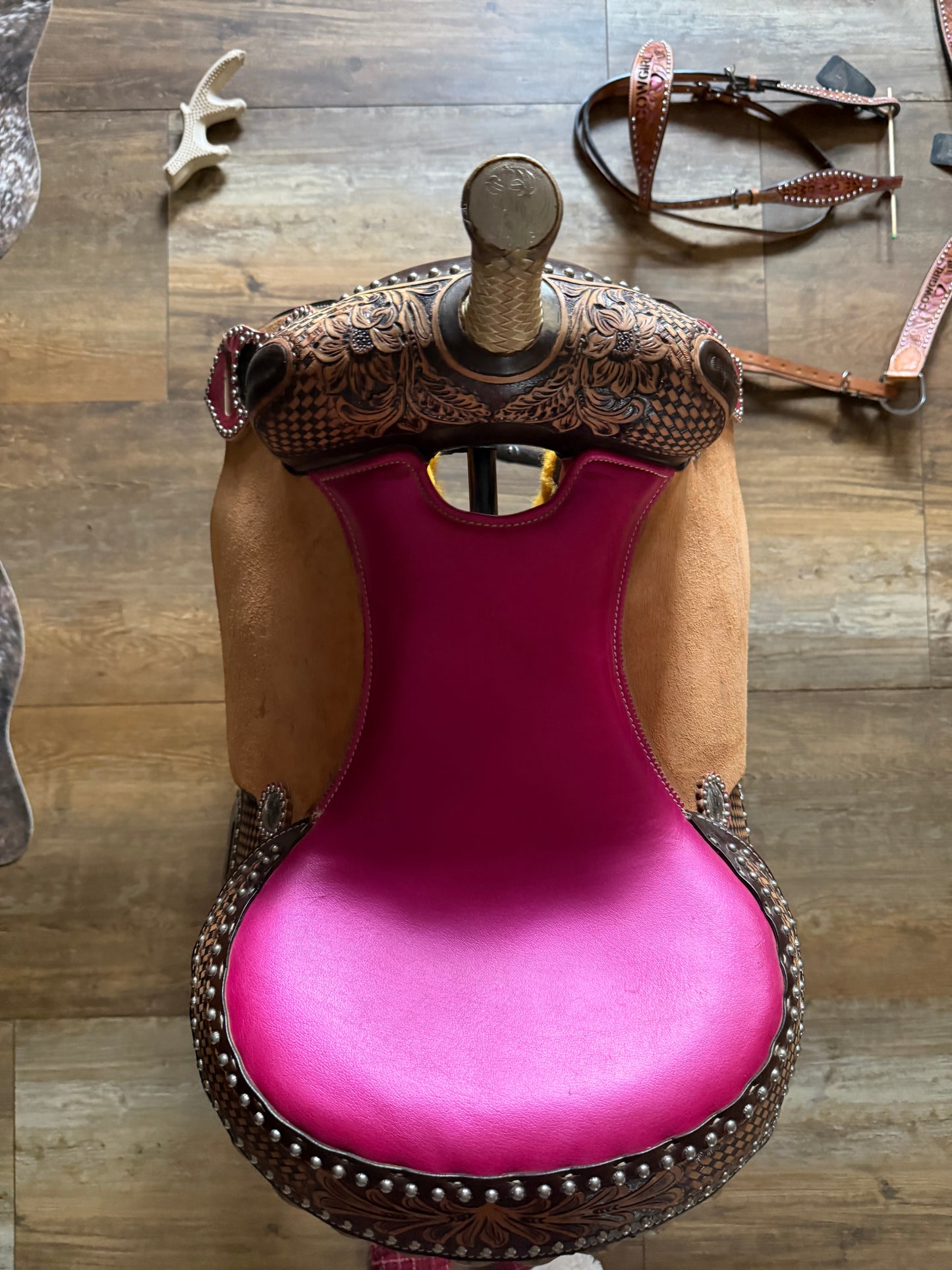 Cowgirl Up 16” saddle Bridle & Brest collar package