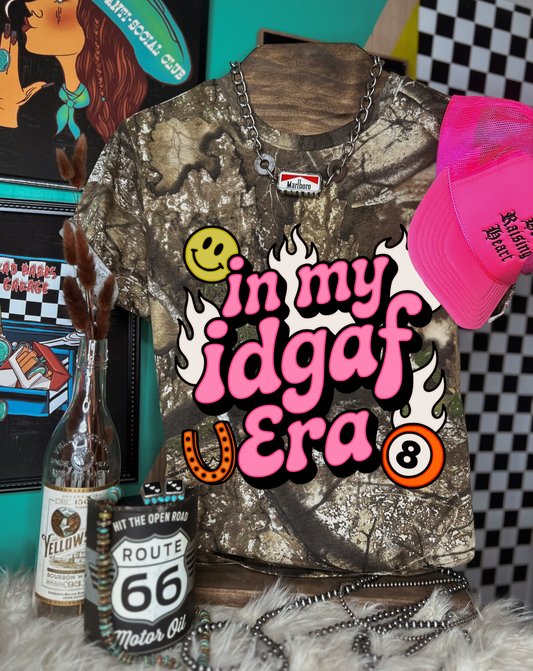 IDGAF Era camo Tee