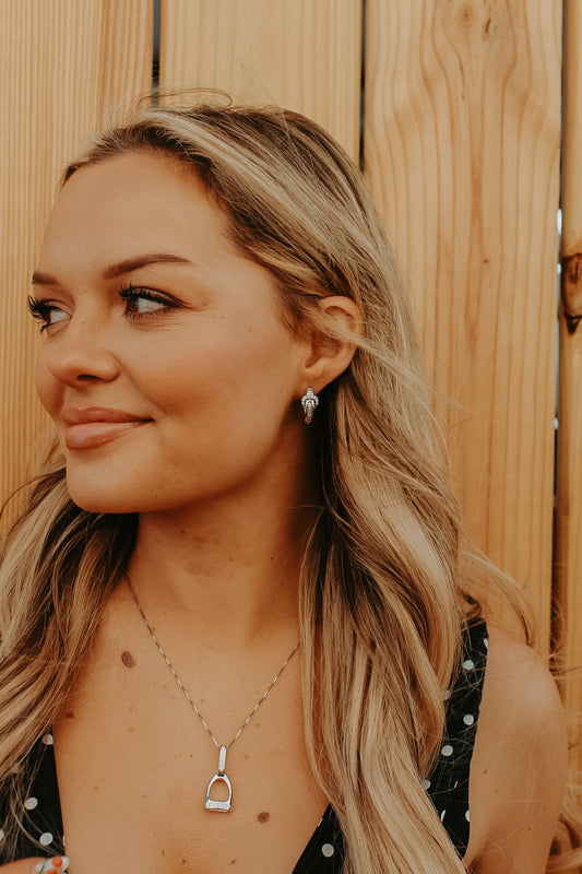 Cowgirl Luxe Buckle Hoop Earrings