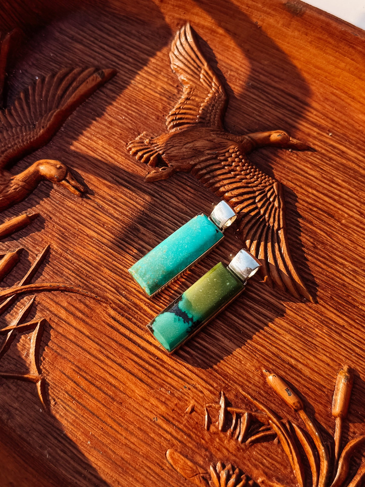 Itasca Turquoise Rectangle Necklace Pendant