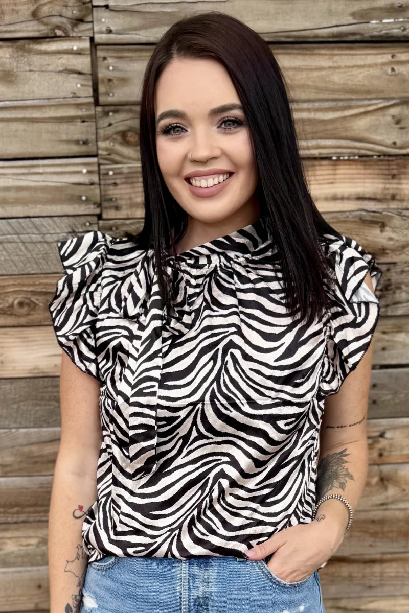 Savanna stripe top