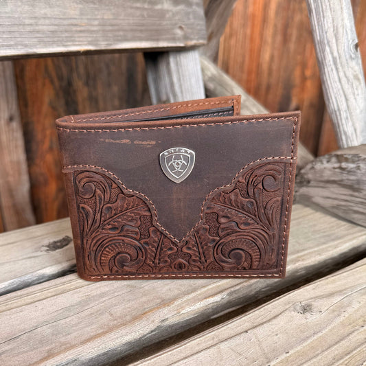 Brown Scroll Bi-Fold Wallet | Ariat