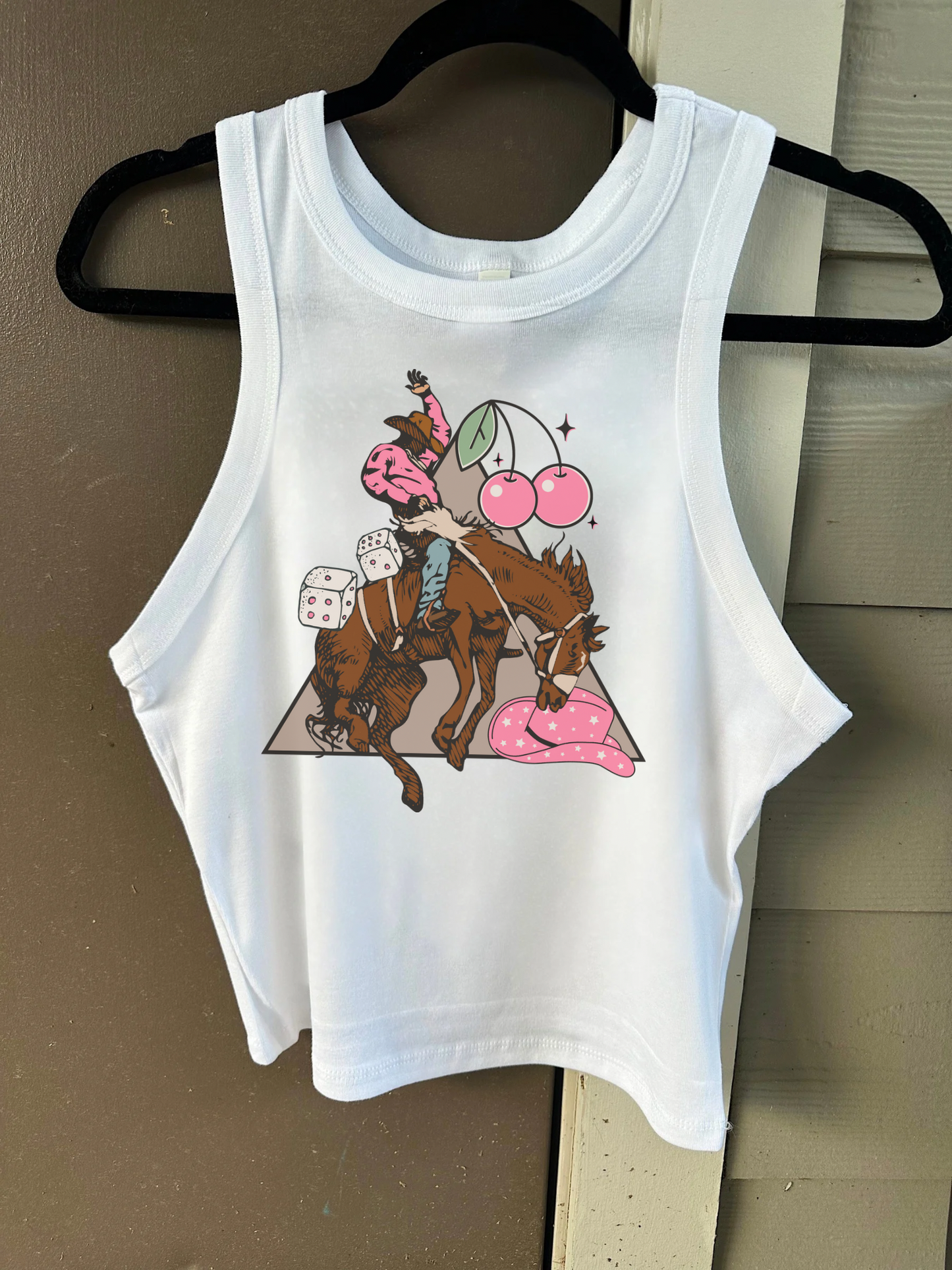 Cherry Cowboy Cropped Tank