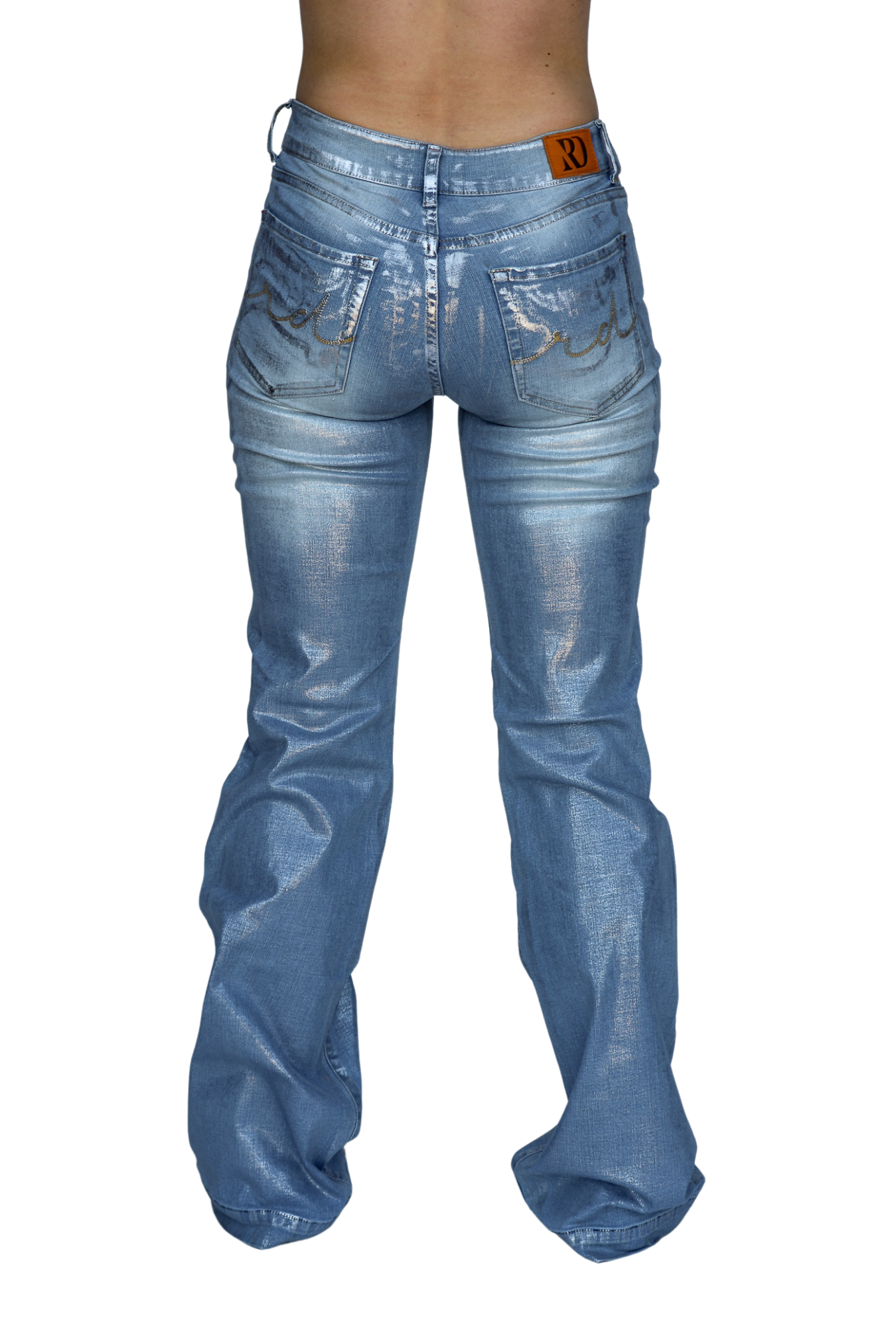 SIGNATURE TROUSERS - SILVER WASHED METALLIC