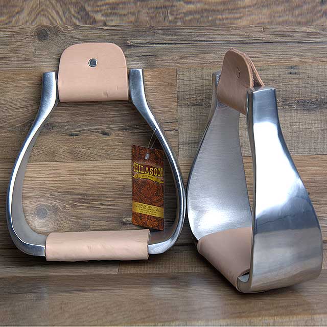 Hilason Western Aluminium Roper Horse Saddle Stirrups Pair W/ 5" Width