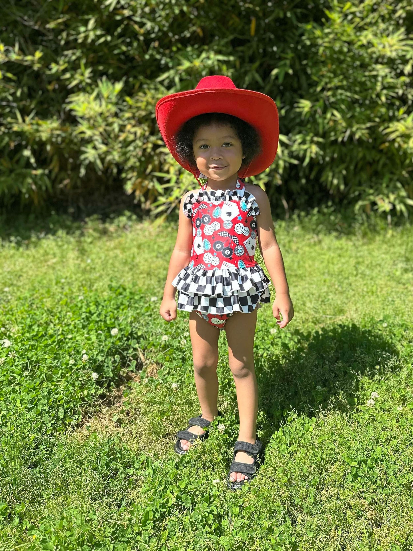 Wild Card Ruffled Swim Suit (FINAL SALE)