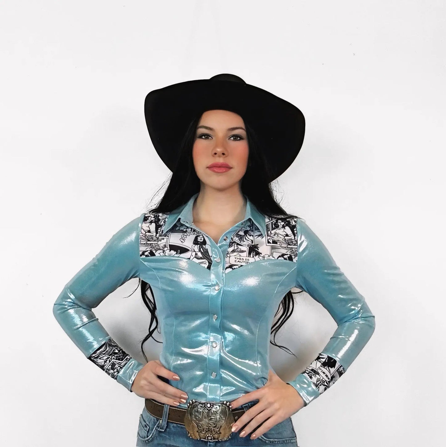 Marvel-ous Metallic Pearl Snap Rodeo Shirt