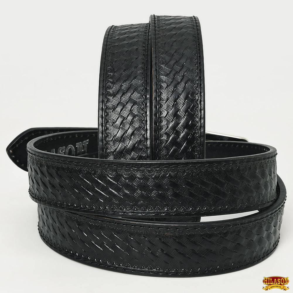 HILASON Western Genuine Leather Belt for Men Women Cowboy Cowgirl Handmade Unisex Full Grain Heavy Duty Tooled Belt for Jeans