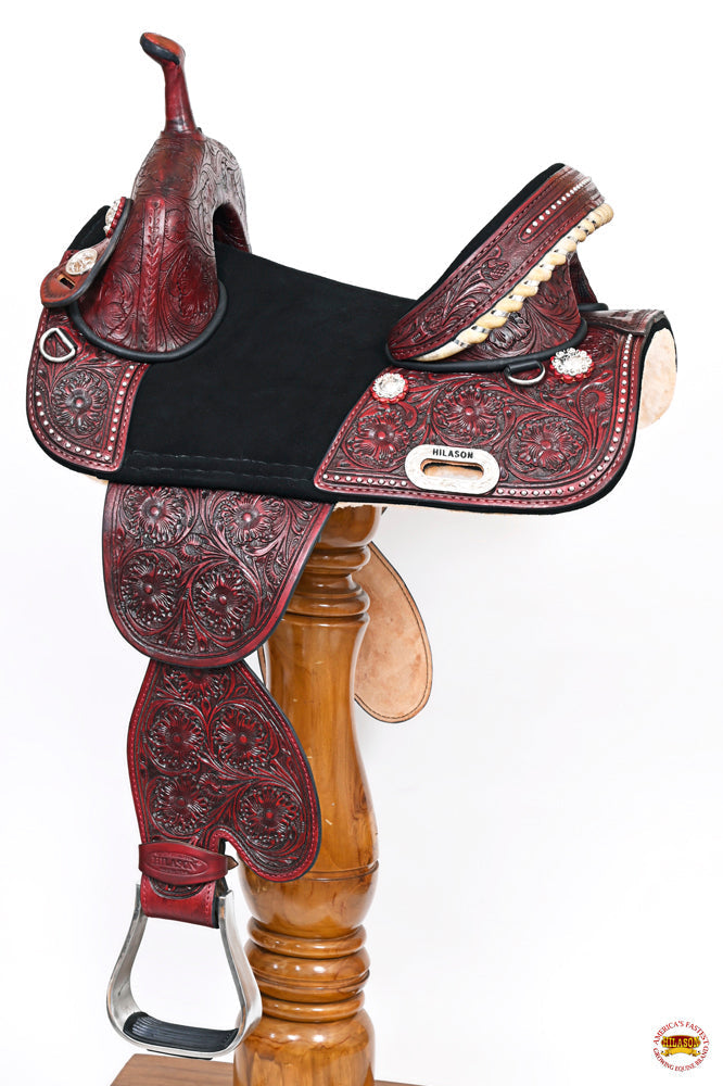 Child Treeless Horse Saddle Western American Leather Barrel Hilason