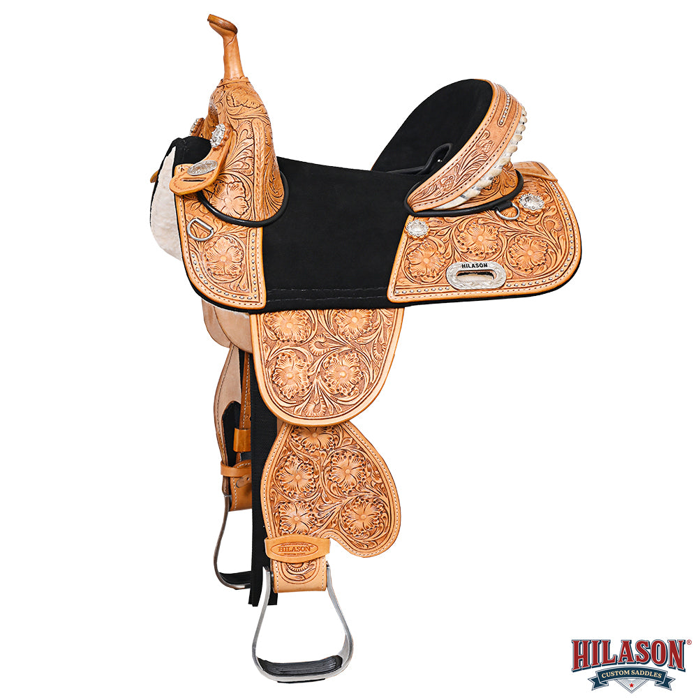 Western Horse Child Saddle Treeless American Leather Barrel
