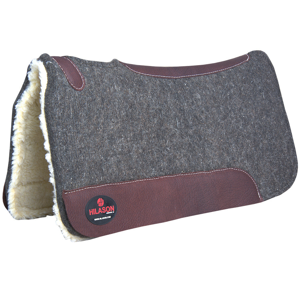 32 X32 Made In Usa Wool Felt Horse Western Saddle Pad 1 Grey Fur Hilason